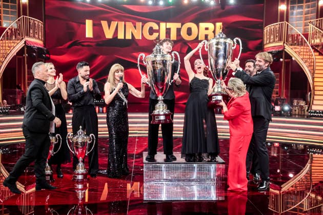 December 21, 2025, Rome, Rome, Italy: Dancing with the Stars television show, the finale. Pictured is Andrea Delogu and Nikita Perotti, the winners. Rome, Italy 20 December 2025 Rome Italy  - ZUMAa289 20251221_zia_a289_044 Copyright: xCristianoxMinichiellox
