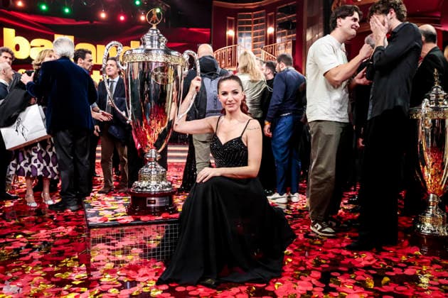December 21, 2025, Rome, Rome, Italy: Dancing with the Stars television show, the finale. Pictured is Andrea Delogu and Nikita Perotti, the winners. Rome, Italy 20 December 2025 Rome Italy  - ZUMAa289 20251221_zia_a289_016 Copyright: xCristianoxMinichiellox