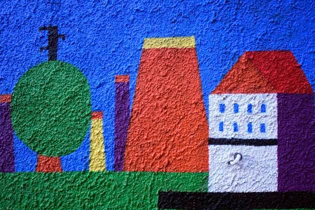 December 21, 2025, Rome, Rome, Italy: The new mural by Geometric Bang (Mattia Botta) on Via del Porto Fluviale in Ostiense. Rome, Italy 22 December 2025 Rome Italy  - ZUMAa289 20251221_zia_a289_082 Copyright: xMimmoxFrassinetix