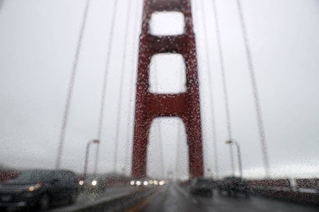 Atmospheric river heavy rain in California CALIFORNIA, USA - DECEMBER 22: Cars commute during heavy rain on Golden Gate Bridge as atmospheric river hits San Francisco Bay Area in California, United States on December 22, 2025. Tayfun Coskun Anadolu California United States. Editorial use only. Please get in touch for any other usage.  Copyright: x2025xAnadoluxTayfunxCoskunx