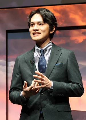 December 23, 2025, Tokyo, Japan - Japanese actor Takumi Kitamura speaks as he is named as the brand ambassador of the Dynabook of Sharp s notebook computer in Tokyo on Tuesday, December 23, 2025. (photo by Yoshio Tsunoda AFLO)  aflo_314375159