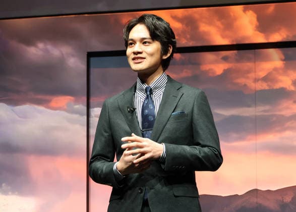 December 23, 2025, Tokyo, Japan - Japanese actor Takumi Kitamura speaks as he is named as the brand ambassador of the Dynabook of Sharp s notebook computer in Tokyo on Tuesday, December 23, 2025. (photo by Yoshio Tsunoda AFLO)  aflo_314375160