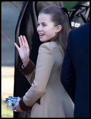 . 25 12 2025. Sandringham , United Kingdom. Princess Charlotte leaving the Christmas Day church service at Sandringham, United Kingdom,  xStephenxLockx xi-Imagesx IIM-26475-0063