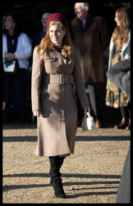 . 25 12 2025. Sandringham , United Kingdom. Princess Beatrice leaving the Christmas Day church service at Sandringham, United Kingdom,  xStephenxLockx xi-Imagesx IIM-26475-0091