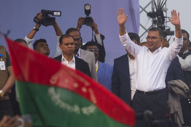 Tarique Rahman returns to Bangladesh after 17 years, draws massive crowd DHAKA, BANGLADESH - DECEMBER 25: Tarique Rahman, son of former Prime Minister Khaleda Zia and a senior leader of the Bangladesh Nationalist Party (BNP), waves to supporters upon his arrival in Dhaka, Bangladesh on December 25, 2025. Rahman, widely seen as the party’s political heir and an aspiring prime minister, returned to Bangladesh after 17 years in self-imposed exile. Abdul Goni Anadolu Dhaka Bangladesh. Editorial use only. Please get in touch for any other usage.  Copyright: x2025xAnadoluxAbdulxGonix