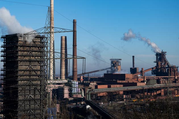 Duisburg Thyssenkrupp Stahlwerk Schwelgern Blick auf das Stahlwerk Schwelgern von Thyssenkrupp in Duisburg, 26.12.2025. Copyright: xEibner-Pressefoto FlorianxWiegandx EP_FWD