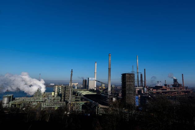 Duisburg Thyssenkrupp Stahlwerk Schwelgern Blick auf das Stahlwerk Schwelgern von Thyssenkrupp in Duisburg, 26.12.2025. Copyright: xEibner-Pressefoto FlorianxWiegandx EP_FWD