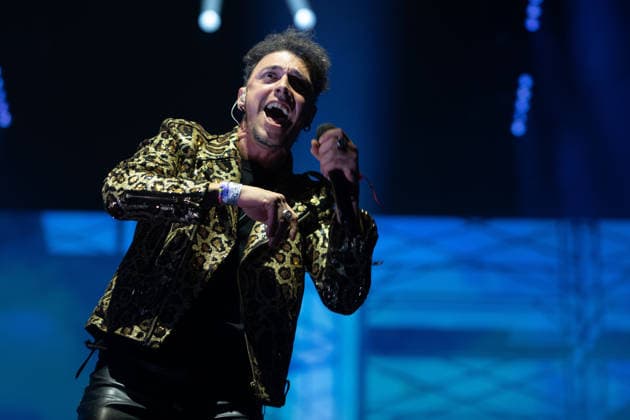 December 27, 2025, Madrid, Spain: Singer Gabriel de la Rosa, of the band Shinova performs during the concert at the Movistar Arena. Madrid Spain - ZUMAs197 20251227_aaa_s197_123 Copyright: xAtilanoxGarciax