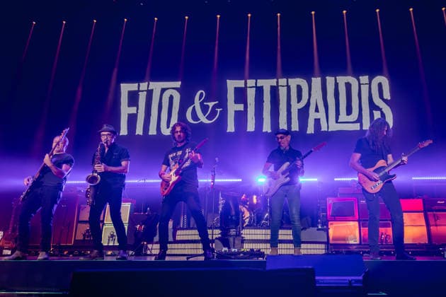 Fito Fitipaldis performs at the Movistar Arena The musical group Fito Fitipaldis during their concert at the Movistar Arena, on December 29, 2025, in Madrid Spain Fito y Fitipaldis return to the Movistar Arena in Madrid more than two years later, within their tour Aullidos Tour, in which they will combine their classic songs with new songs On the stage also sounds El monte de los aullidos, their eighth album Espana  Copyright: xRicardoxRubiox 7190295