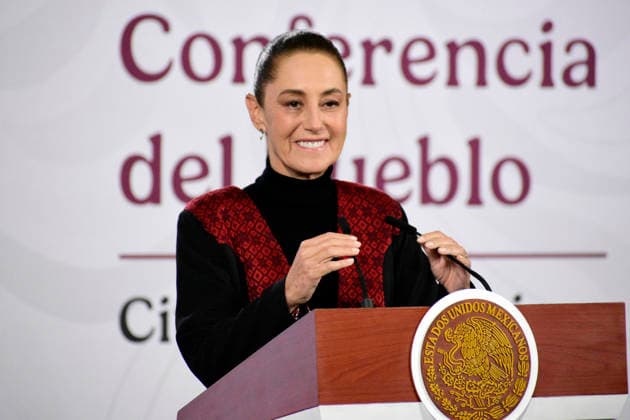 Mexico™s President Claudia Sheinbaum News Conference Mexican President Claudia Sheinbaum Pardo speaks during a news conference about comprehensive care for the victims and those injured in the Interoceanic Train derailment in the state of Oaxaca, at the National Palace. on December 30, 2025, in Mexico City, Mexico. (Photo by Luis Barron Eyepix Group) Copyright: xLuisxBarronx xEyepixxGroupx LB_30122025_174406