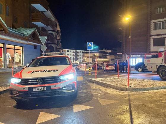 Explosion, fire kill several at bar in Swiss ski resort Crans-Montana: Report CRANS-MONTANA, SWITZERLAND - JANUARY 1: (----EDITORIAL USE ONLY – MANDATORY CREDIT - VALAIS CANTONAL POLICE HANDOUT - NO MARKETING NO ADVERTISING CAMPAIGNS - DISTRIBUTED AS A SERVICE TO CLIENTS----) Police take security measures after several people were killed and others injured in an explosion rocked a bar in the upscale alpine ski resort of Crans-Montana, Switzerland on January 1, 2026. An explosion followed by a fire tore through a bar in the Swiss ski resort town of Crans-Montana on New Year’s Eve, killing at least two people and leaving dozens injured, several of them seriously, local media reported, citing police. Valais Cantonal Police Anadolu Crans-  Copyright: x2026xAnadoluxValaisxCantonalxPolicex