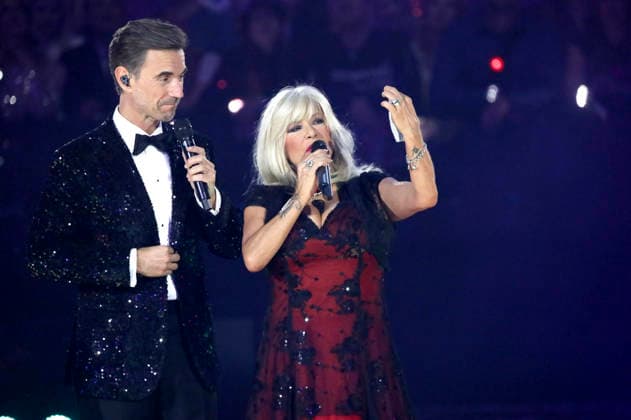 Florian Silbereisen und Samantha Fox in der TV-Show Silvester-Schlagerbooom 2026 live - Die Wunderlichtershow! im BMW Park. München, 31.12.2025