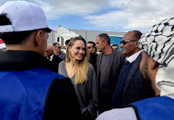 Angelina Jolie visits Rafah Border Crossing in Egypt ARISH, EGYPT - JANUARY 2: World-renowned American actress Angelina Jolie visits the Rafah Border Crossing between the Gaza Strip and Egypt on the Egypt side on January 2, 2026. Ahmed Sayed Anadolu Arish Egypt. Editorial use only. Please get in touch for any other usage.  Copyright: x2026xAnadoluxAhmedxSayedx