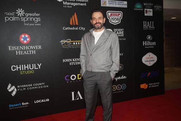 January 2, 2026, Palm Springs, California, USA: Actor EDON RIZVANOLLI ( The Tower of Strength ), arrives on the red carpet for the Opening Night screening of Calle Malaga Palm Springs USA - ZUMAp226 20260102_zep_p226_002 Copyright: xPatrickxPerezx