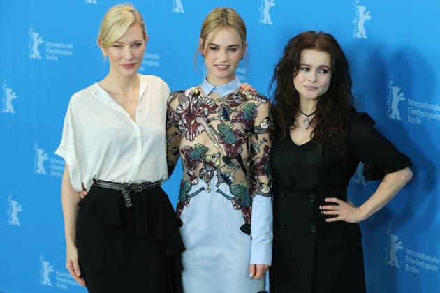 65th Berlin International Film Festival BERLIN, GERMANY - FEBRUARY 13: (L-R) Cate Blanchett, Lily James and Helena Bonham Carter pose during a photocall of Cinderalla at the 65th Berlinale International Film Festival in Berlin, on February 13, 2015. Berlin Massachusetts. Editorial use only. Please get in touch for any other usage.  Copyright: x2025xAnadoluxMehmetxKamanx