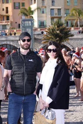Louis Sarkozy in Menton For New Year’s Day Dip - France Louis Sarkozy and his wife Nathali at Sablettes beach for the New Year s Day swim and at the Menton market in Menton, France, on January 4, 2026. Photo by JC Vinaj ABACAPRESS.COM Menton France  Copyright: xVinajxJean-Charles ABACAx