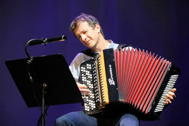 Der deutsche Jazz-Akkordeonist Valentin Butt beim Internationalen Jazz Festival Münster Shortcut 2026. German jazz accordionist Valentin Butt at the International Jazz Festival Münster Shortcut 2026. Münster NRW DEU;DE;GERMANY;DEUTSCHLAND;ALLEMAGNE