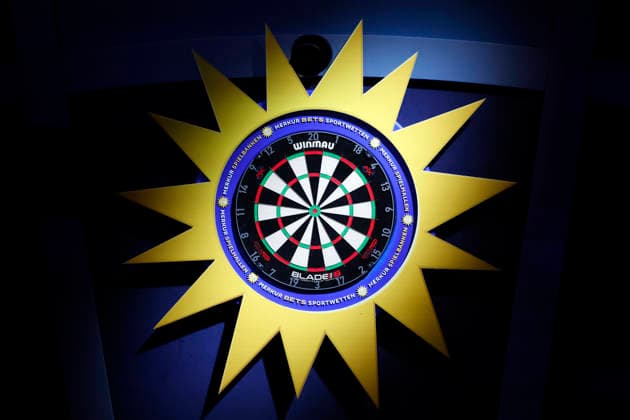 Eine Dartscheibe zu sehen bei der Pro7 Promi-Darts-WM 2026 im Maritim Hotel Bonn. Bonn, 04.01.2026 NRW Deutschland Copyright: xChristophxHardtx