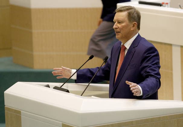 The first meeting of the autumn session in the Russian Parliament MOSCOW, RUSSIA - OCTOBER 01: Russia s Chief of Staff of the Presidential Executive Office Sergei Ivanov speaks at the first meeting of the autumn session in the Russian Parliament s upper house, the Federation Council, in Moscow, Russia on October 01, 2014. Nikita Shvetsov Anadolu Images Moscow Moscow City. Editorial use only. Please get in touch for any other usage.  Copyright: x2025xAnadoluxNikitaxShvetsovx