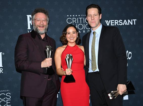 31st Annual Critics Choice Awards - Pressroom Seth Rogen, Chase Sui Wonders and Ike Barinholtz in the press room at the 31st Annual Critics Choice Awards held at Barker Hanger on January 4, 2026 in Santa Monica, Ca. Santa Monica Barker Hanger California USA Copyright: xTammiexArroyox xAFF-USA.comx