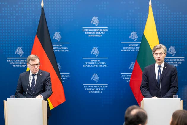 Litauen, Johann Wadephul zu Gast in Vilnius Vilnius Lietuva *** Vilnius Lithuania  Copyright: xLukasxBalandisx