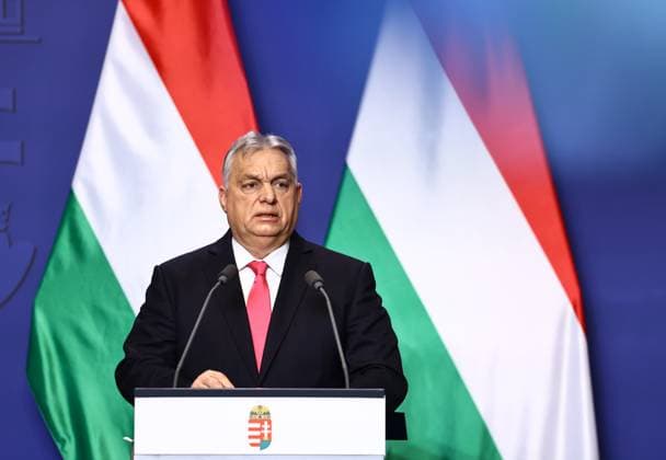 Hungarian Prime Minister Orban holds a press conference in Budapest BUDAPEST, HUNGARY - JANUARY 5: Hungarian Prime Minister Viktor Orban holds a press conference in the Prime Minister s Office in Carmelita Monastery in Budapest, Hungary on January 5 2026. Arpad Kurucz Anadolu Budapest Hungary. Editorial use only. Please get in touch for any other usage.  Copyright: x2026xAnadoluxArpadxKuruczx