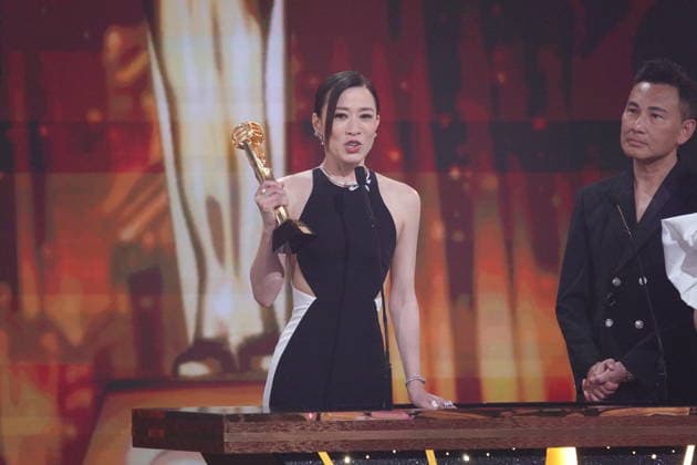 MACAO, CHINA - JANUARY 04: Actress Charmaine Sheh Sze-man wins the Best Actress award for the fourth time at the TVB Anniversary Awards 2025 on January 4, 2026 in Macao, China.  Copyright: xVCGx 111613292527