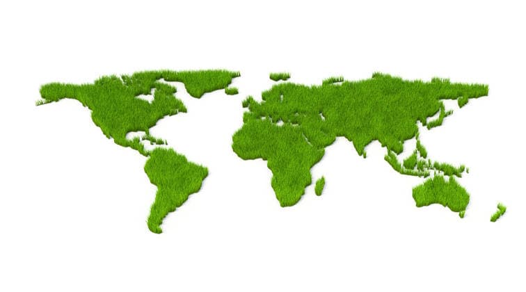 Grünes Gras Texturierte Weltkarte Green Grass Textured World Map (License=RF) Copyright: xZoonar.com ademxpercemx 24423729