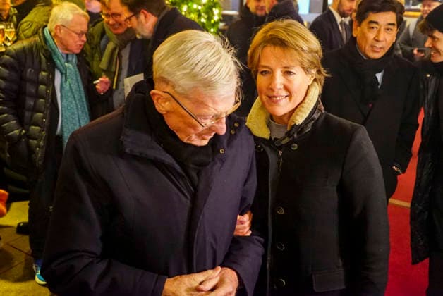 cntv: Eugen Block Vater mit seiner tochter Christina Block der Gruender der Steakhauskette Block House beim Neujahrsempfangs Punsch unterm Dach 2026 im Hotel Grand Elysee Hamburg Deutschland