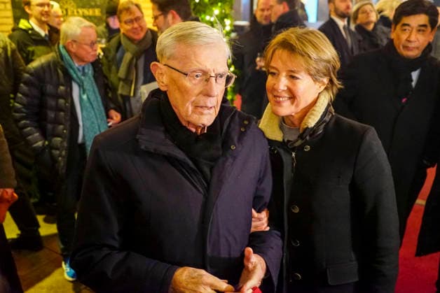 cntv: Eugen Block Vater mit seiner tochter Christina Block der Gruender der Steakhauskette Block House beim Neujahrsempfangs Punsch unterm Dach 2026 im Hotel Grand Elysee Hamburg Deutschland *** cntv Eugen Block father with his daughter Christina Block the founder of the steakhouse chain Block House at the New Years reception punch under the roof 2026 at the Hotel Grand Elysee Hamburg Germany