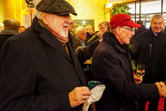 cntv: Eugen Block und Professor Hans-Werner Funke Konzert Veranstalter beim Neujahrsempfangs Punsch unterm Dach 2026 im Hotel Grand Elysee Hamburg Deutschland