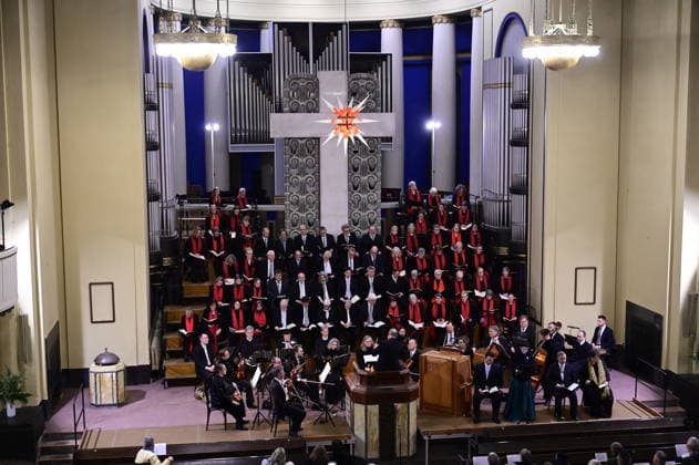 Johann Sebastian Bach Weihnachtsoratorium Kantaten 4 bis 6, Bachchor Görlitz, Neue Lausitzer Philharmonie, Leitung KMD Reinhard Seeliger, Orgel: Katy von Ramin, Solisten: Liudmila Lokaichuk, Annekathrin Laabs, Timo Rößner, Christian Henneberg, Mareike Riechen, Kreuzkirche. Görlitz, 05.01.2026 Copyright: xMatthiasxWehnertx