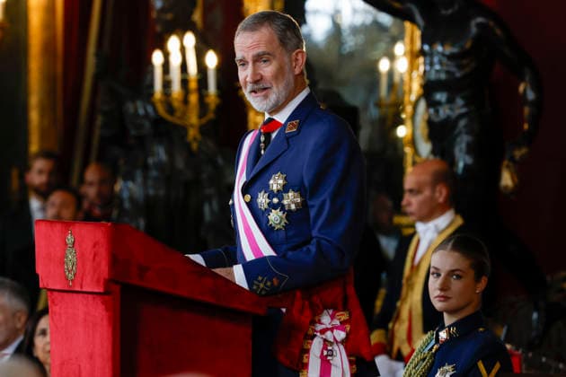 Spanish King Felipe VI delivers his speech during the Military Easter celebration at the Royal Palace in Madrid, Spain, 06 January 2026. Military Easter in Madrid !ACHTUNG: NUR REDAKTIONELLE NUTZUNG!  Copyright: xJJxGUILLENx GRAF3923 20260106-55018986271_1