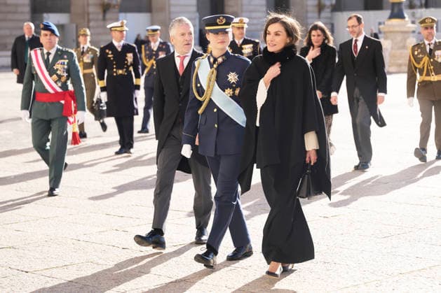 06-01-2026 Parade Queen Letizia and Princess Leonor during the new years military parade, the Pascua Militar Epiphany day 2026, at the Throne room in the royal palace in Madrid. An annual ceremony that takes place on January 6th and commemorates the reconquest of the Balearic island of Minorca from the Britons in 1782 No Spain Â  Copyright: xPPEx