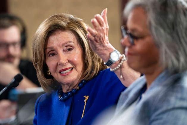 Former Speaker of the House Nancy Pelosi, D-CA, speaks during a hearing on the five year anniversary of the riots on January 6, 2021 at the U.S. Capitol in Washington, DC on Tuesday, January 6, 2026.  WAP20260106396 BONNIExCASH