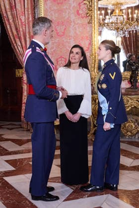Spanish Royals attend the Pascua Militar ceremony in Madrid - 06 Jan 2025 King Felipe VI of Spain, Queen Letizia of Spain and Crown Princess Leonor of Spain attend the Pascua Militar ceremony at the Royal Palace. Madrid Spain Copyright: xAtilanoxGarciax xSOPAxImagesx photos01623