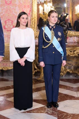 January 6, 2026, Madrid, Spain: Queen Letizia of Spain and Crown Princess Leonor of Spain attend the Pascua Militar ceremony at the Royal Palace. Madrid Spain - ZUMAs197 20260106_aaa_s197_174 Copyright: xAtilanoxGarciax