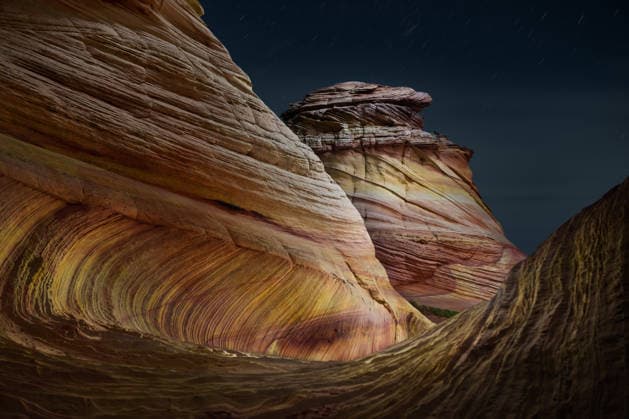 Creative Highlights World Swirling Formations and Tee pees at Pahweep, Coyote Butte United States, Arizona, Page CR_GASU26010546-1931221-01