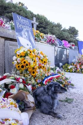 Brigitte Bardot s Grave at The Marine Cemetery - Saint-Tropez Wreath of flowers and photographs of late French actress Brigitte Bardot are pictured around her grave at the marine cemetery, following the funeral ceremony at Notre-Dame de l Assomption church, in Saint-Tropez, southeastern France, on January 7, 2026. French film sensation Brigitte Bardot, a symbol of sexual liberation in the 1950s and 1960s who reinvented herself as an animal rights defender and embraced far-right views, died on December 28, 2025 aged 91. Photo by Shootpix ABACAPRESS.COM Saint-Tropez France  Copyright: xShootpix ABACAx