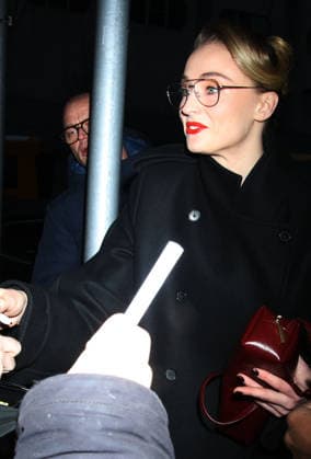 NEW YORK, NY - JANUARY 7: Sophie Turner seen at CBS Mornings on January 7, 2026 in New York City. Copyright: xRWx