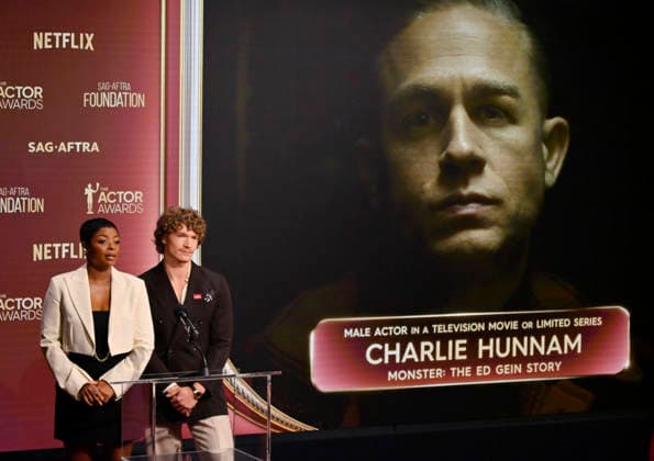 Actors Janelle James (L) and Connor Storrie announce the nominees for the 32nd annual Actor Awards on Wednesday, January 7, 2026. The Actor Awards, presented by SAG-AFTRA, honor excellence in film and TV acting. Winners will be announced at a gala at Hollywood s Shrine Auditorium & Expo Hall on March 1. It will stream live on Netflix.  LAP2026010741 JIMxRUYMEN