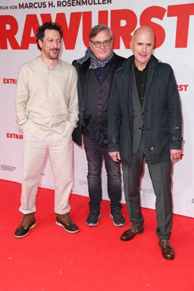Fahri Yardim, Hape Kerkeling, Christoph Maria Herbst bei der Weltpremiere des Kinofilms EXTRAWURST im Lichtburg Kino in Essen am 07.01.2026