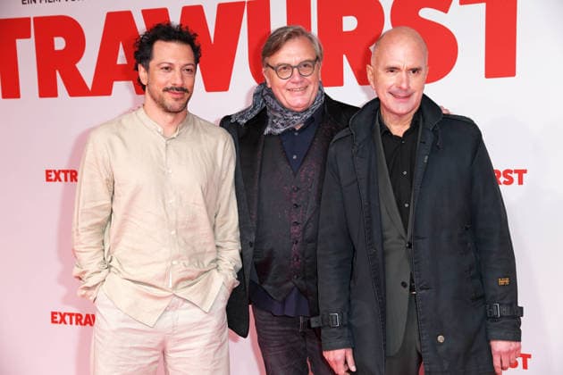Fahri Yardim, Hape Kerkeling, Christoph Maria Herbst bei der Weltpremiere des Kinofilms EXTRAWURST im Lichtburg Kino in Essen am 07.01.2026
