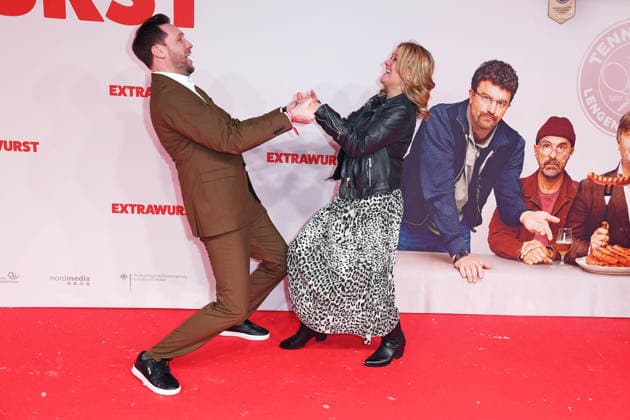 Sven Kroll, Lisa Feller bei der Weltpremiere des Kinofilms EXTRAWURST im Lichtburg Kino in Essen am 07.01.2026