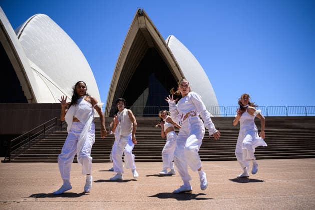 SYDNEY FESTIVAL 2026 OPENING DAY, Dancers perform an excerpt from First Nations work Garabari at the Sydney Opera House, in Sydney, Thursday, January 8, 2026. Sydney Festival marks its 50th year by transforming the city with a program of performance, music and public gathering across Sydney. ( NO ARCHIVING SYDNEY NEW SOUTH WALES AUSTRALIA  Copyright: xBIANCAxDExMARCHIx 20260108195766800525