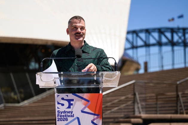 SYDNEY FESTIVAL 2026 OPENING DAY, Sydney Festival Director Kris Nelson during the launch of the 2026 Sydney Festival at the Sydney Opera House, in Sydney, Thursday, January 8, 2026. Sydney Festival marks its 50th year by transforming the city with a program of performance, music and public gathering across Sydney. ( NO ARCHIVING SYDNEY NEW SOUTH WALES AUSTRALIA  Copyright: xBIANCAxDExMARCHIx 20260108151692640000