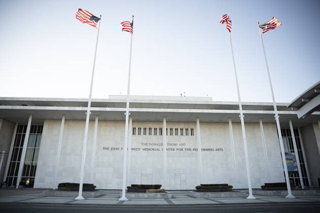 Donald Trump and John F. Kennedy Center WASHINGTON DC, UNITED STATES - DECEMBER 29: A view of the John F. Kennedy Center for the Performing Arts which was recently renamed the The Donald J. Trump and John F. Kennedy Memorial Center for the performing arts in Washington, DC on December 29, 2025. Celal Gunes Anadolu Washington United States. Editorial use only. Please get in touch for any other usage.  Copyright: x2025xAnadoluxCelalxGunesx