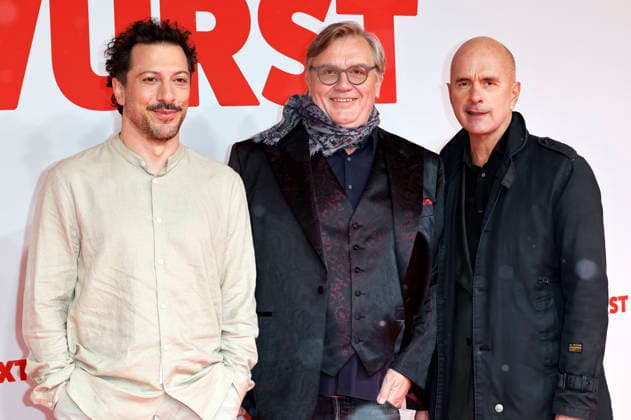 Fahri Yardim, Hape Kerkeling und Christoph Maria Herbst bei der Weltpremiere des Kinofilms Extrawurst in der Lichtburg. Essen, 07.01.2026