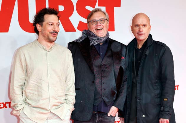 Fahri Yardim, Hape Kerkeling und Christoph Maria Herbst bei der Weltpremiere des Kinofilms Extrawurst in der Lichtburg. Essen, 07.01.2026