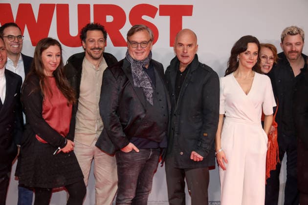 Weltpremiere von Extrawurst in Essen Essen, 07.01.2026 Fahri YardÄ±m, Friedrich Mücke, Hape Kerkeling, Christoph Maria Herbst und Anja Knauer bei der Weltpremiere von Extrawurst n der Lichtburg in Essen NRW Deutschland Copyright: xMatthiasxGränzdörferx